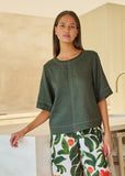 Classic Linen Top - Topiary