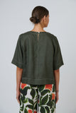 Classic Linen Top - Topiary
