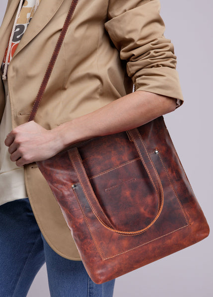 Classic Leather Tote Bag - Bunbury
