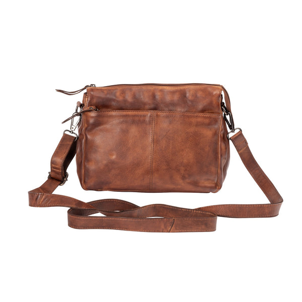 Leather Shoulder Bag - June Cognac