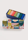 Gift Box of 7 Women's Arty Socks - Plain Palette Mix