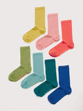 Gift Box of 7 Women's Arty Socks - Plain Palette Mix
