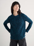 Gwennol Top - Drawn Seabed Dark Eden