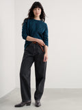 Gwennol Top - Drawn Seabed Dark Eden