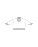 Hannah Yak Blend Oversized Vee - Rose