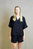 Eve Linen Shorts - Black