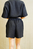 Eve Linen Shorts - Black
