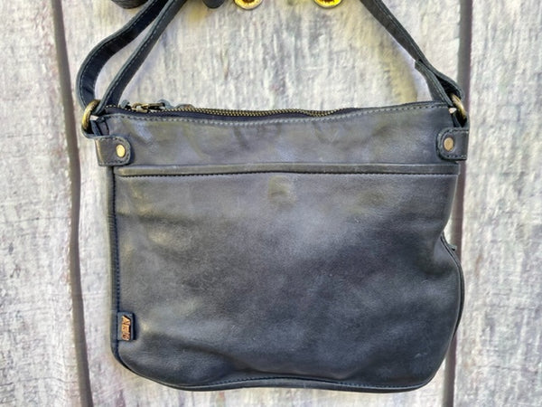 Portsea Zip Crossbody Leather Bag - Navy