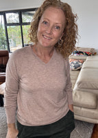 Izzy V Neck Pullover - Oatmeal
