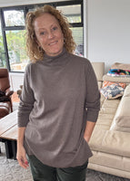 Turtle Neck Tunic - Mocha