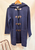 Boiled Wool Duffle Coat - Navy