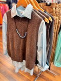 Zola Yak Crew Vest - Brown