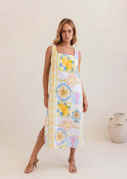 Linen Shift Dress - Amalfi Dream