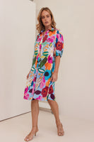 Bloom Burst Button Through Dress