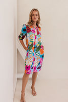 Bloom Burst Button Through Dress