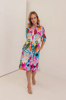 Bloom Burst Button Through Dress