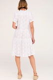 Keely Dress - White Embroidery