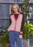 Kingsland V Neck Merino Cardigan - Pinot