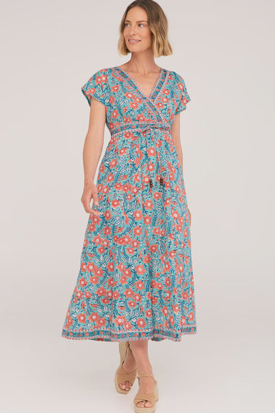 Kitty Maxi Dress - Coral Reef