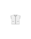 Komma Lambswool Button Vest - Oat