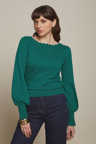Audrey Bell Top - Green