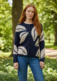 Leaf Organic Cotton Cardigan - Navy