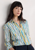 Larissa Shirt - Painterly Stripe Chalk