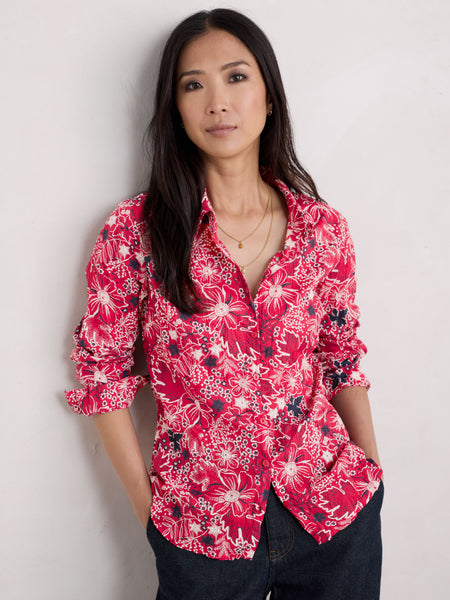 Larissa Shirt - Winter Camellia Crimson