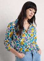 Larissa Shirt - Zennor Blooms Chalk