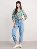 Larissa Shirt - Zennor Blooms Chalk