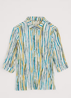 Larissa Shirt - Painterly Stripe Chalk
