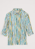 Larissa Shirt - Painterly Stripe Chalk