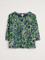 Living Canvas Top - Inked Foliage Maritime