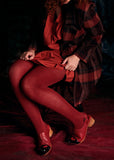 Luxe Wool Tights - Henna
