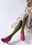 Luxe Wool Tights - Olive