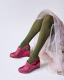 Luxe Wool Tights - Olive