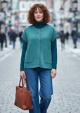 Komma Lambswool Button Vest - Sea