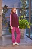 Reversible Cable Knit Merino Knit - Pinot/Rose Pink