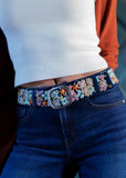 Morning Dew Floral Embroidered Wool Belt
