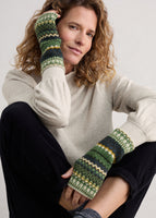 Malva Fingerless Mittens - Weaving Needle Grassland Mix