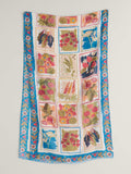 May Garland Scarf - Seed Pack Border Chalk