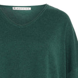 Nickie Merino/Cotton Oversized Vee - Emerald