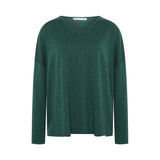 Nickie Merino/Cotton Oversized Vee - Emerald