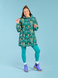 Leaves & Blooms Longline Raincoat