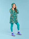 Leaves & Blooms Longline Raincoat