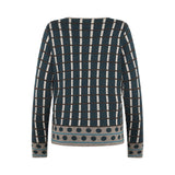 Odette Box & Ball Cardigan - Dark Aqua