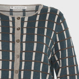 Odette Box & Ball Cardigan - Dark Aqua