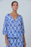 Cotton Crinkle Top - Cycladic Oak
