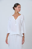 Cotton Crinkle top - White