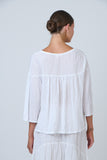 Cotton Crinkle top - White